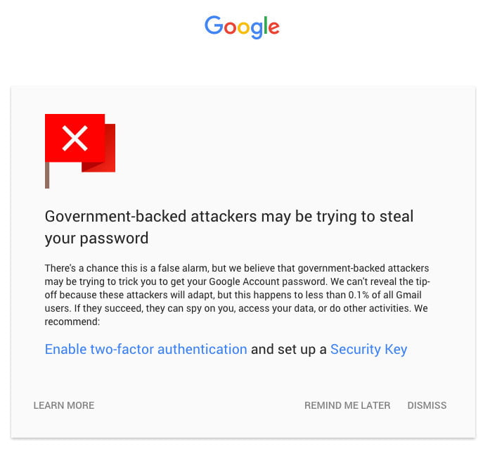 Google’s state-sponsored hacking alerts have been vastly improved
