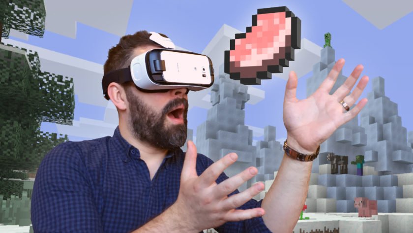 Minecraft simply arrived on the Samsung gear VR