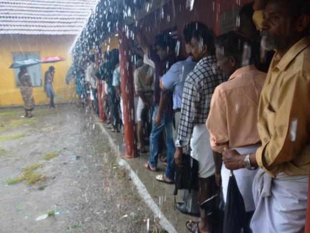 Rain fails to hose down spirit of voters in Ernakulam