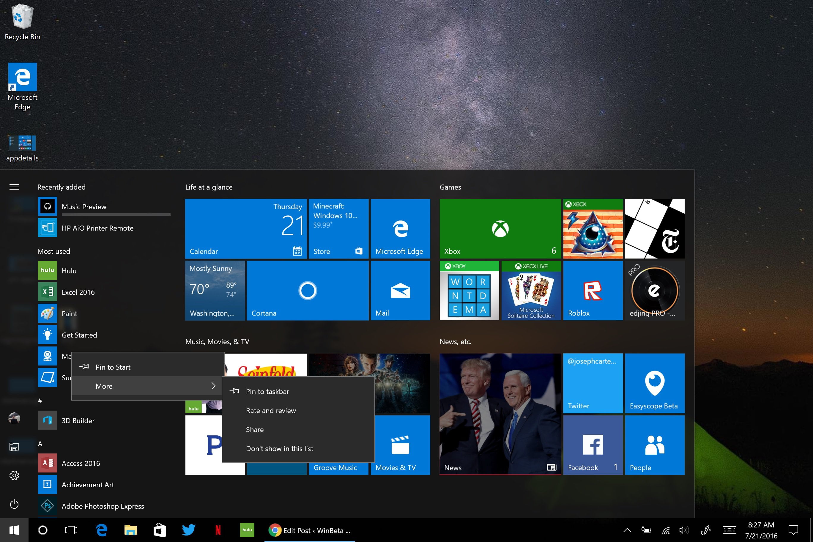 Windows 10 Anniversary Update: What’s new with the Start Menu