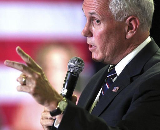 The Latest: Pence defends military mom’s criticism of Trump