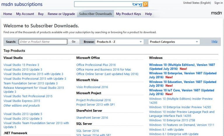 download msdn enterprise subscription