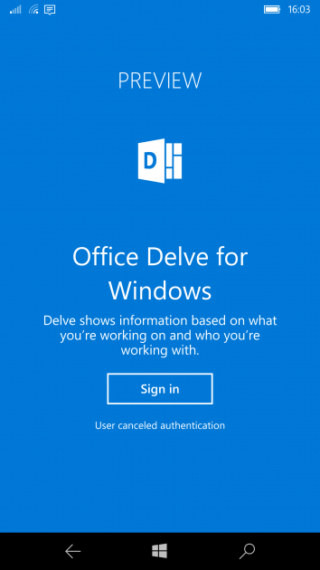 Office Delve for Windows 10 makes its way to Windows 10 Mobile in Preview