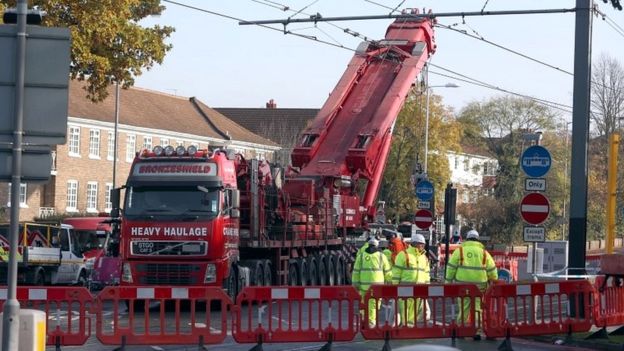 Croydon tram crash: Carriages removed from site