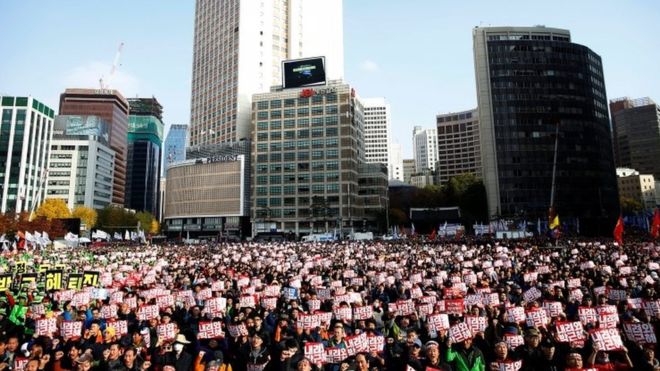 Seoul protest targets South Korean President Park Geun-hye