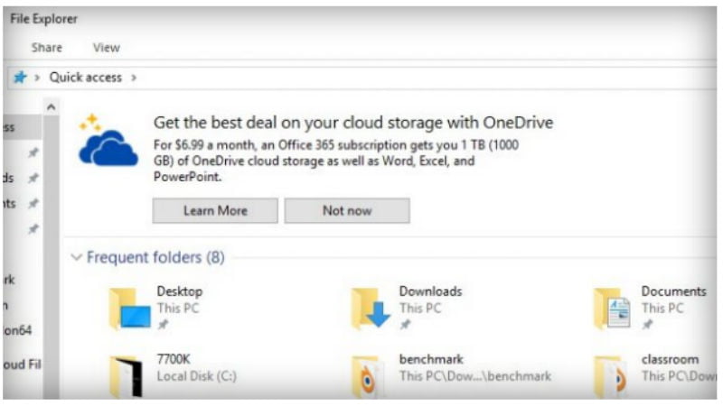 Windows 10 Users Start Seeing Ads in File Explorer