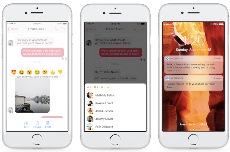 Facebook Messenger Adds Support for Reactions and Mentions