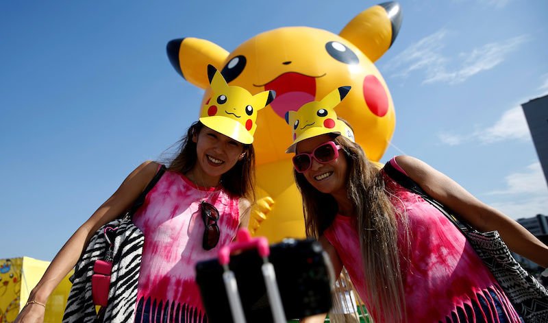 Pokemon Go Fans Join Giant Pikachus at Yokohama Festival