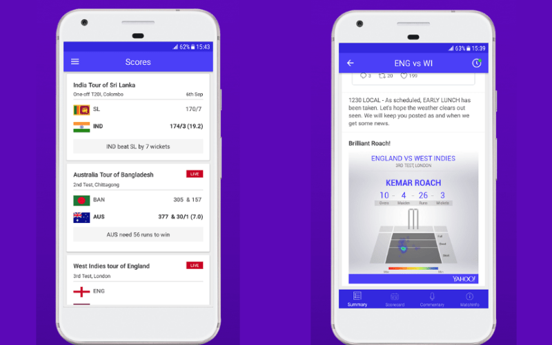 Yahoo Cricket App Revamped for Real-Time Updates, Rich Content