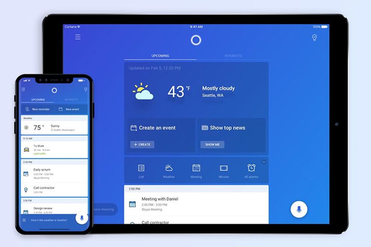 Microsoft’s Cortana app now has native iPad support